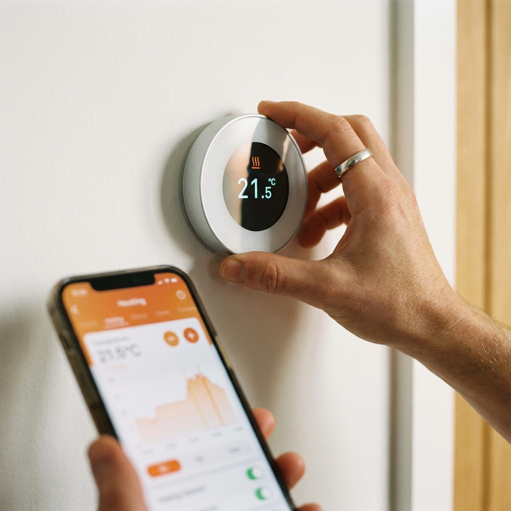 Termostato inteligente controlado por móvil
