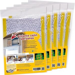 Aislante autoadhesivo para cajón de persiana: pack de 5