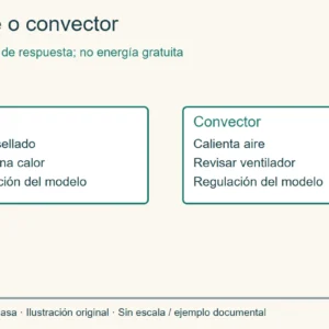 Comparación conceptual de radiador de aceite y convector sin dibujar modelos comerciales